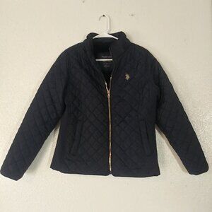 U.S. Polo Assn. women's size M navy blue quilted jacket